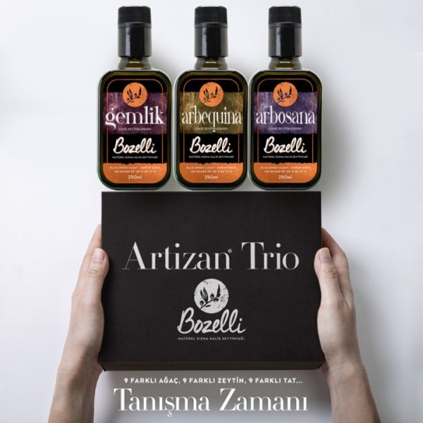 Yeni Sezon ('25/'26) Artizan Trio 1 İlk Hasat Soğuk Sıkım Natürel Sızma Hediyelik Kutusunda