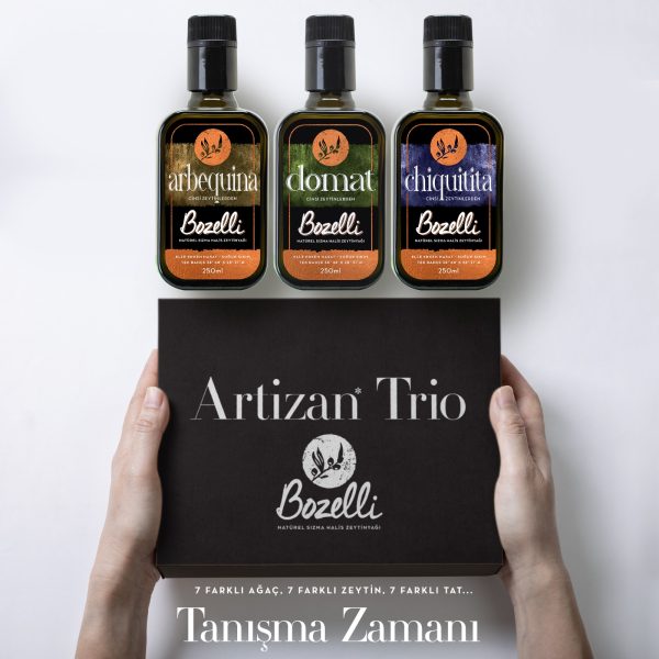 Yeni Sezon ('25/'26) Artizan Trio 1 İlk Hasat Soğuk Sıkım Natürel Sızma Hediyelik Kutusunda