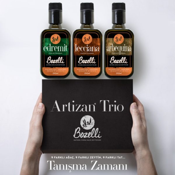 Yeni Sezon ('25/'26) Artizan Trio 1 İlk Hasat Soğuk Sıkım Natürel Sızma Hediyelik Kutusunda