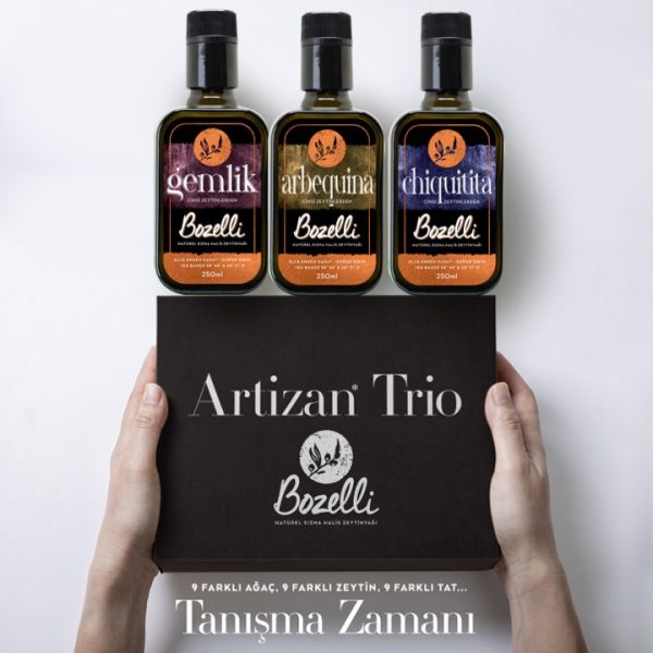 Yeni Sezon ('25/'26) Artizan Trio 1 İlk Hasat Soğuk Sıkım Natürel Sızma Hediyelik Kutusunda
