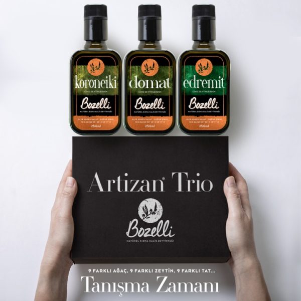 Yeni Sezon ('25/'26) Artizan Trio 3 İlk Hasat Soğuk Sıkım Natürel Sızma Hediyelik Kutusunda