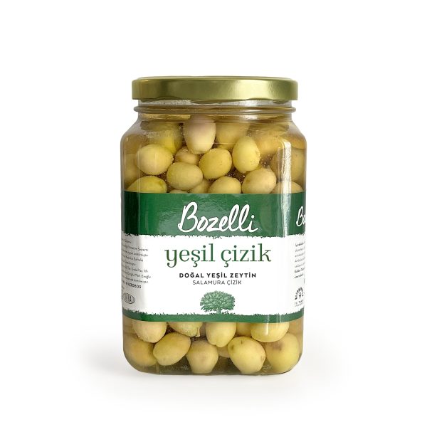 Yeşil Çizik Zeytin - 850 gr Cam Kavanozda