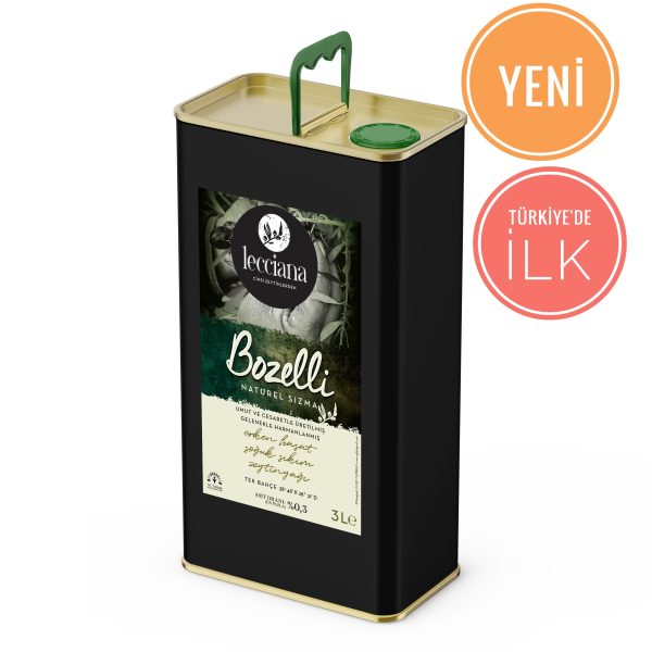 Yeni Sezon ('25/'26) LECCİANA Erken Hasat Soğuk Sıkım Natürel Sızma 3 Lt 0,19 Asit